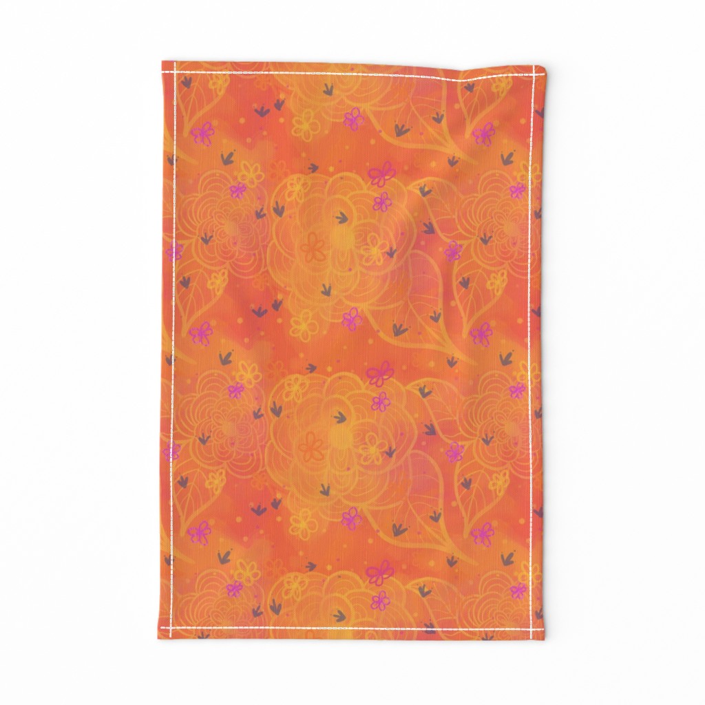 Happy Florals Orange