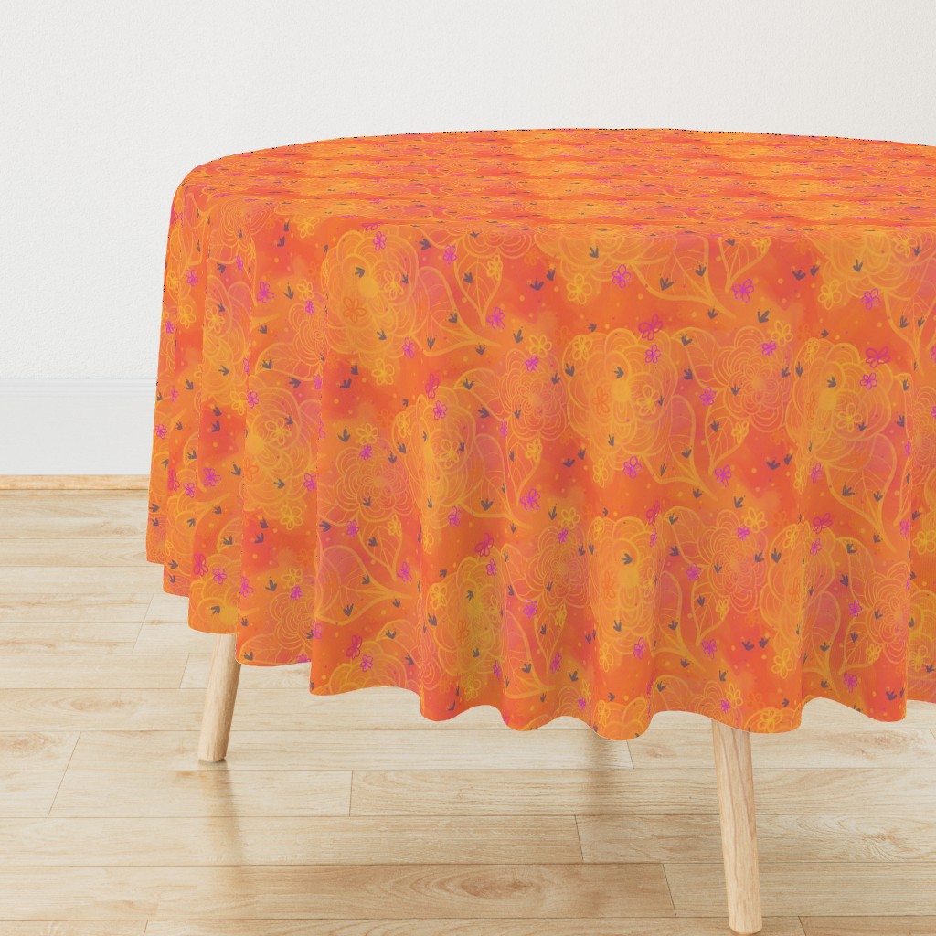 Happy Florals Orange