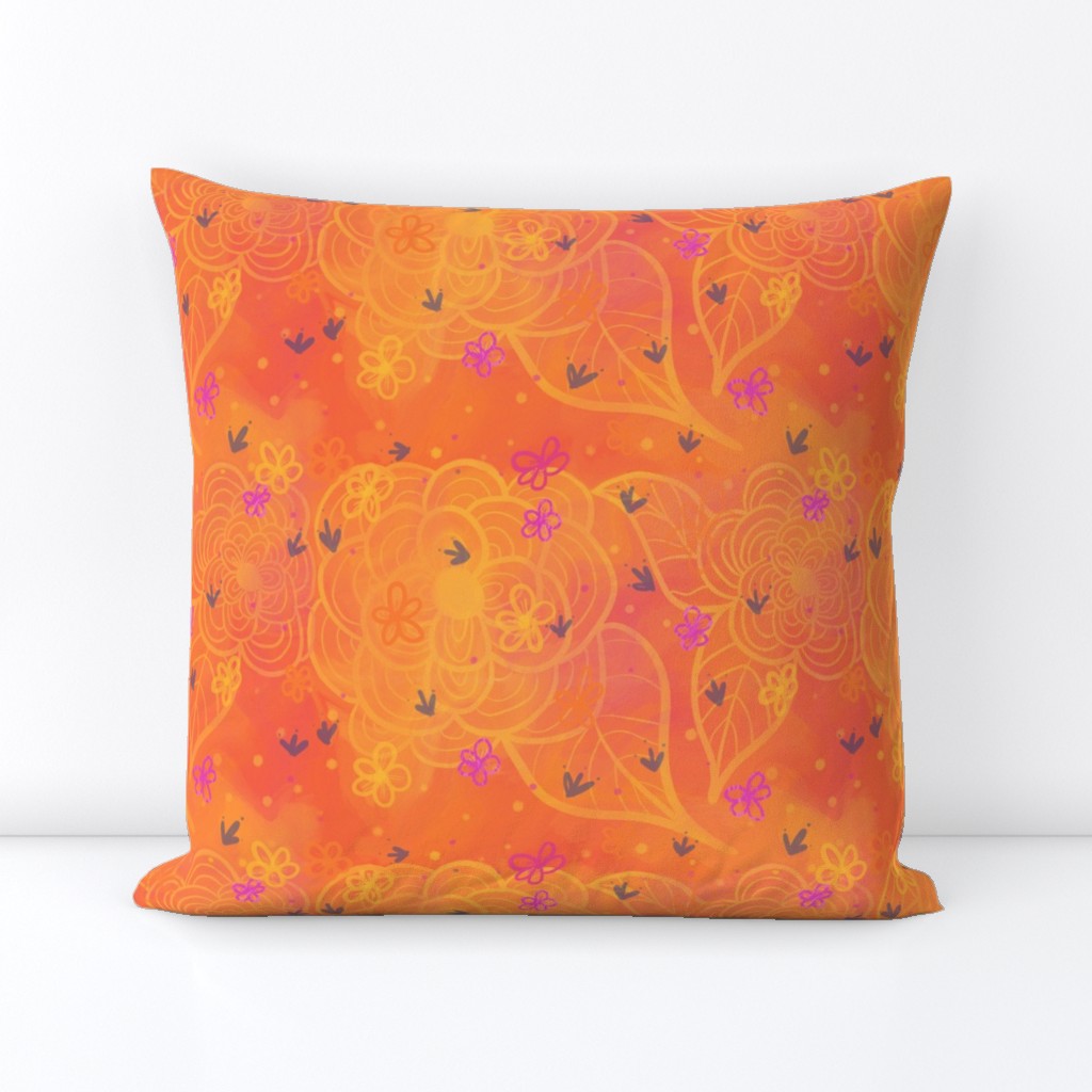 Happy Florals Orange