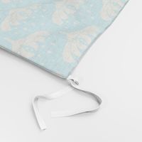 Blue Sky Simple Scandi Floral Botanical in Bright Sky Blue and White - UnBlink Studio by Jackie Tahara