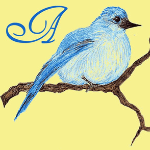 blue bird monogram