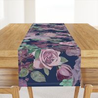 Antique Floral XL Print // Cool Colors