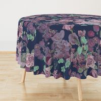 Antique Floral XL Print // Cool Colors