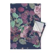 Antique Floral XL Print // Cool Colors