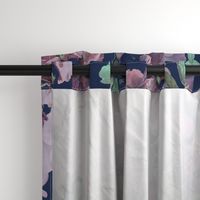 Antique Floral XL Print // Cool Colors