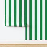 Classic Cabana Stripes in White + Kelly Green