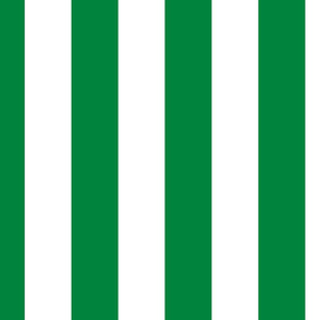 Classic Cabana Stripes in White + Kelly Green