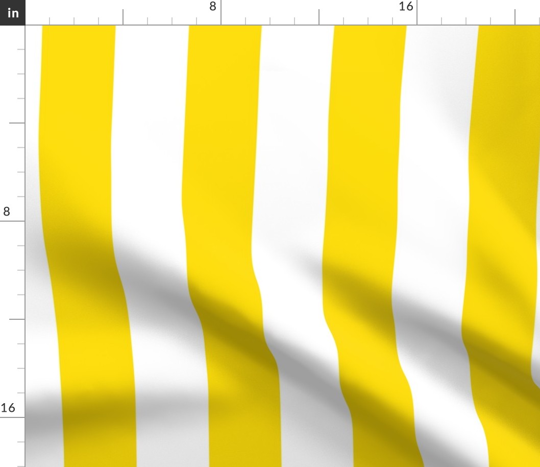 Classic Cabana Stripes in White +  Sun Yellow