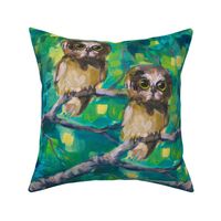 Woodland Owls - Large Pattern