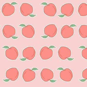 Peaches on Pastel Pink