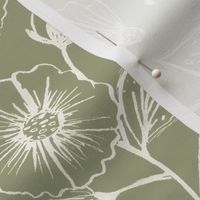 Sketchy Anemones - Pale Green