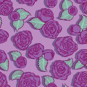 Violet Tea Roses by ArtfulFreddy