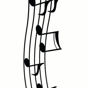 musical-notes Black on White
