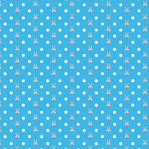 Polka Bunnies in Blue