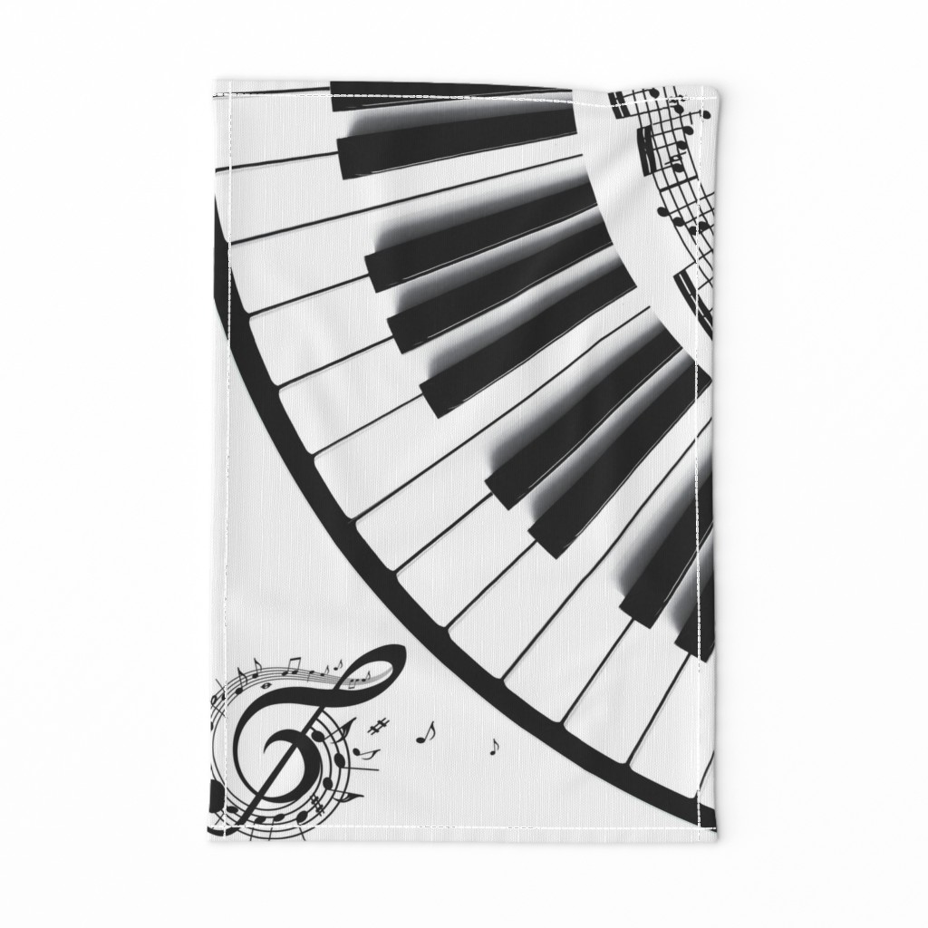 54" Piano Keyboard on White Background