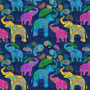 Asian Elephants Fabric, Wallpaper and Home Decor | Spoonflower