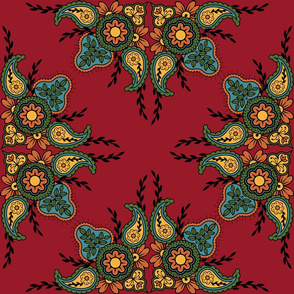 indian floral pattern (large scale)