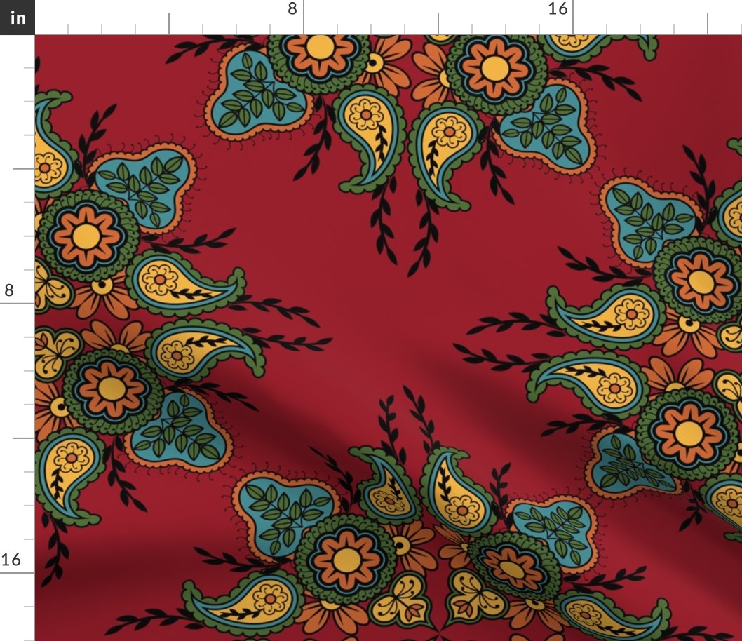 indian floral pattern (large scale)