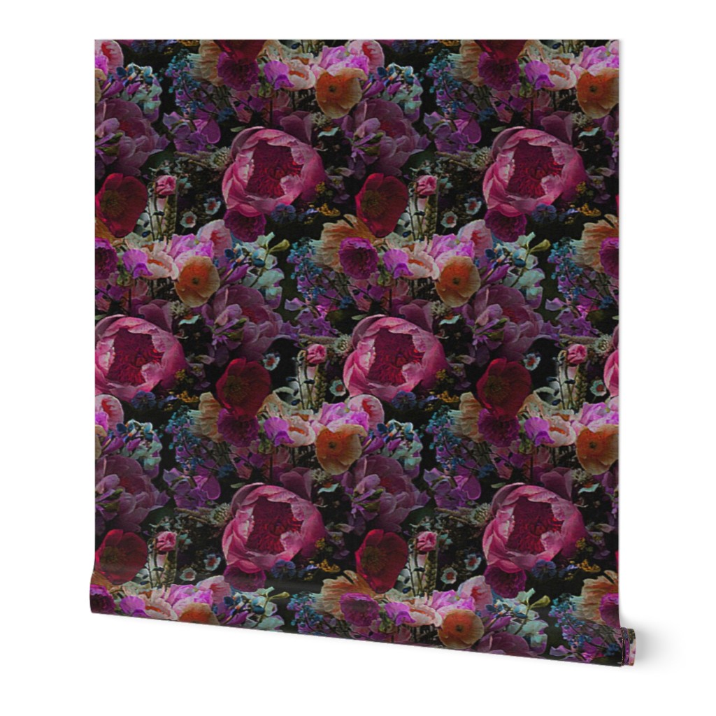 moody florals magenta