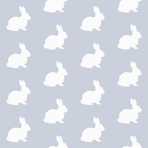 Baby Bunny Silhouettes - silver grey & ivory