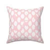 distressed watercolor polka dot pink and ivory