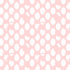 distressed watercolor polka dot pink and ivory