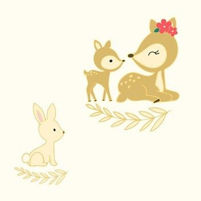 mama deer with bunny