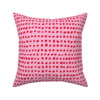 Minimal raw brush dots in a row abstract squares scandinadian summer girls pink red