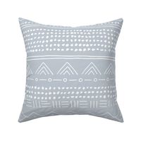 Minimal mudcloth bohemian mayan abstract indian summer love aztec design ice blue JUMBO