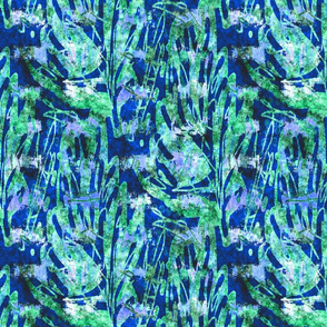 Leafy abstract, Cobalt Blue, Large