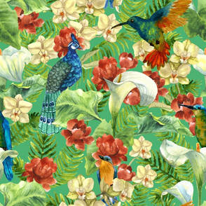 tropic-flowers-and-birds-emerald