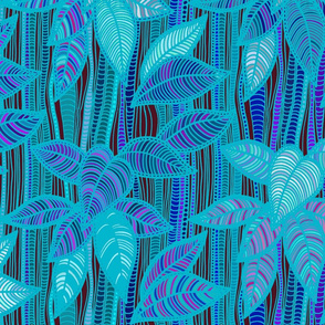 Foliage - Turquoise Bamboo Foliage - Design Challenge