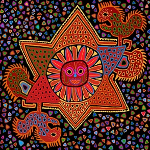 Kuna Indian Mola Sun Spirits - Design 8528078