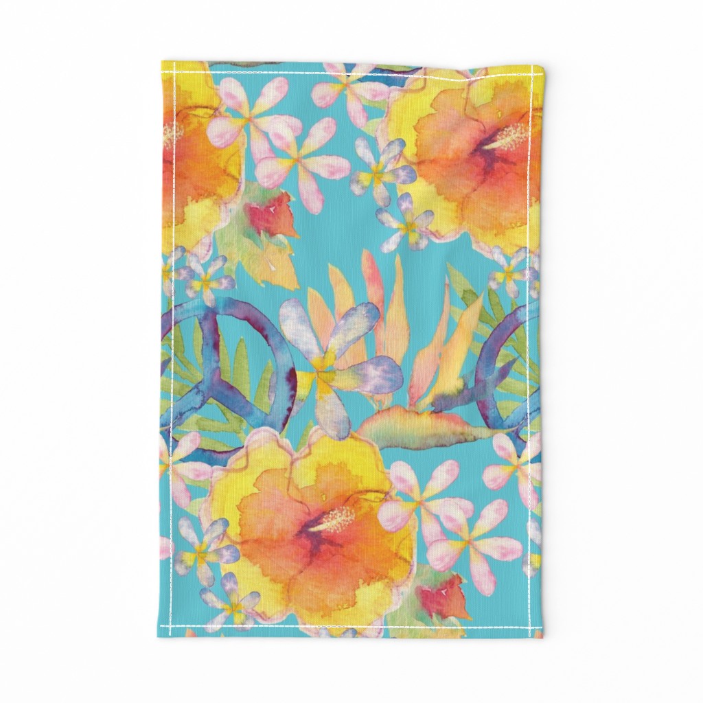 Summer Watercolor Floral Peace