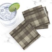 Distressed Grey Parchment Plaid