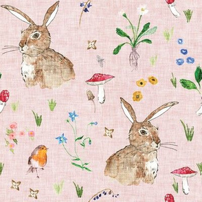 Cottontail Bunny Floral (blush) MED