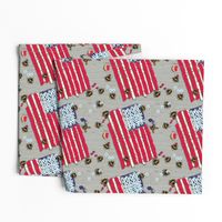 Widdle Bitty Bees- Patriotic Flag Bees-Grey//Kim Marshall