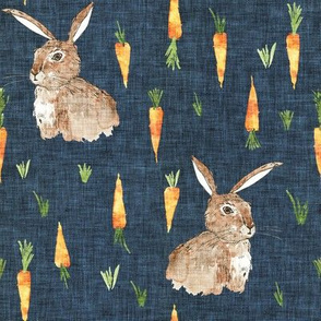 Cottontail bunny carrot (navy) MED