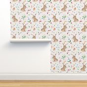 Cottontail bunny Floral (cream) MED