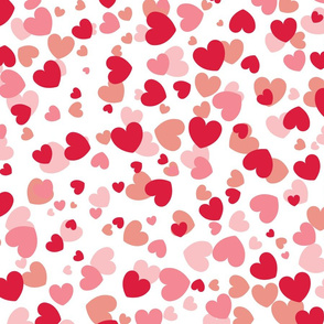 Love heart confetti seamless pattern