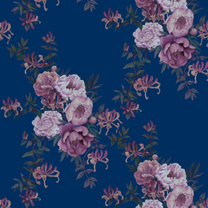 Moody Floral - Navy