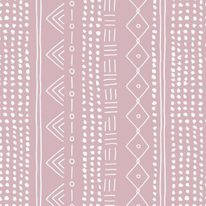 Minimal mudcloth bohemian mayan abstract indian summer love aztec design dusty pink vertical rotated