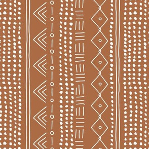 Minimal mudcloth bohemian mayan abstract indian summer love aztec design copper brown vertical rotated