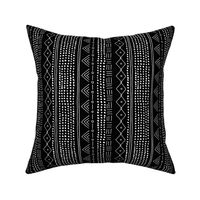 Minimal mudcloth bohemian mayan abstract indian summer love aztec design monochrome black and white vertical rotated