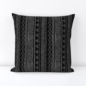 Minimal mudcloth bohemian mayan abstract indian summer love aztec design monochrome black and white vertical rotated