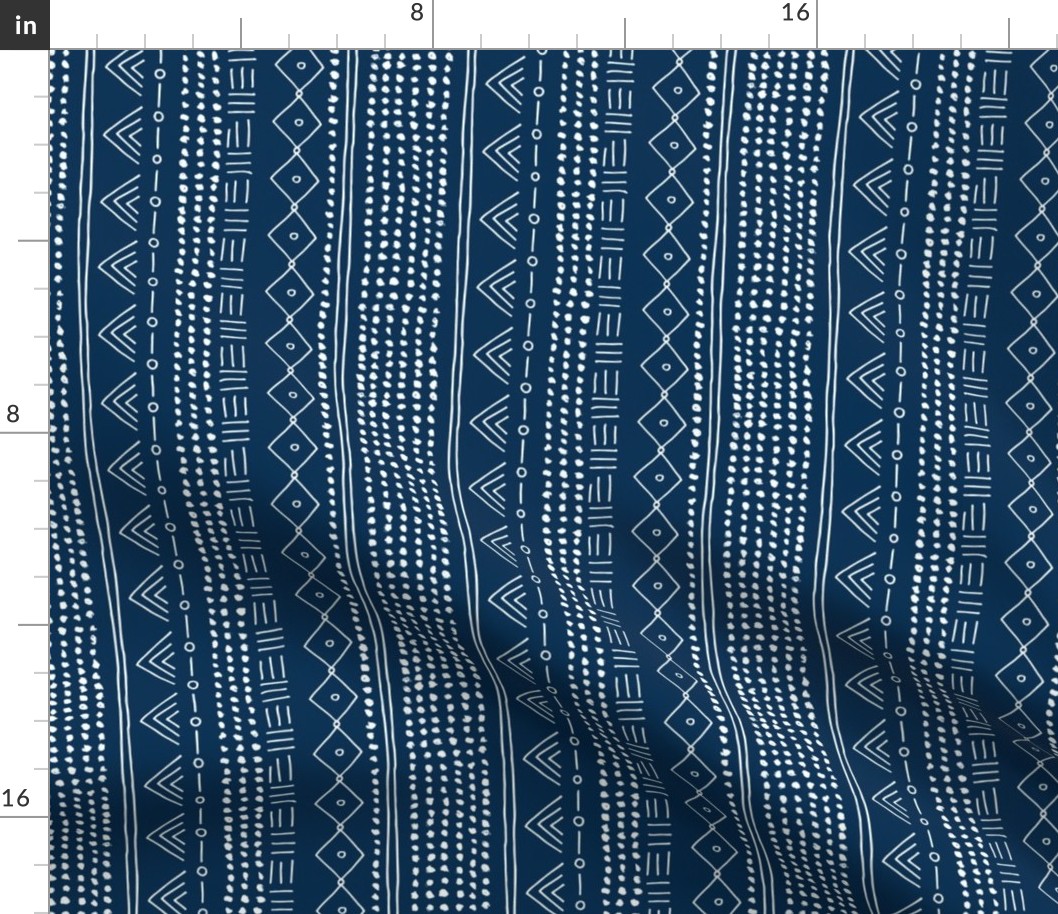 Minimal mudcloth bohemian mayan abstract indian summer love aztec design navy blue vertical rotated