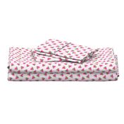 (extra small scale) watermelons (pink stripes)- summer fruit fabric (90)- LAD19BS