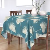 Boho sunshine palm leaves on emerald