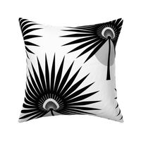 Fan Palm Leaves Black - Large