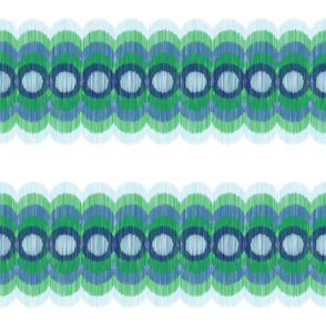 scallop circle line green and blue